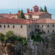 Meteora Greece. Saint Stephen Agios Stefanos Monastery building on top of rock - PhotoDune Item for Sale