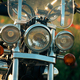 Detail of vintage motorcycle in sunset - PhotoDune Item for Sale