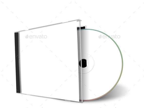 blank cd cover isolated on a white background