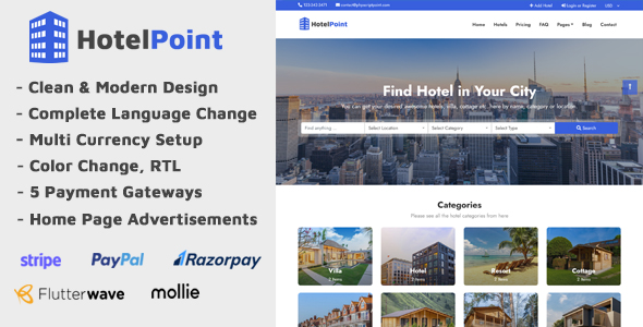 HotelPoint - Hotel Listing Directory