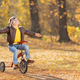 Happy child having fun outdoor in autumn park - PhotoDune Item for Sale