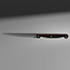 Realistic 3d model classic steak knife