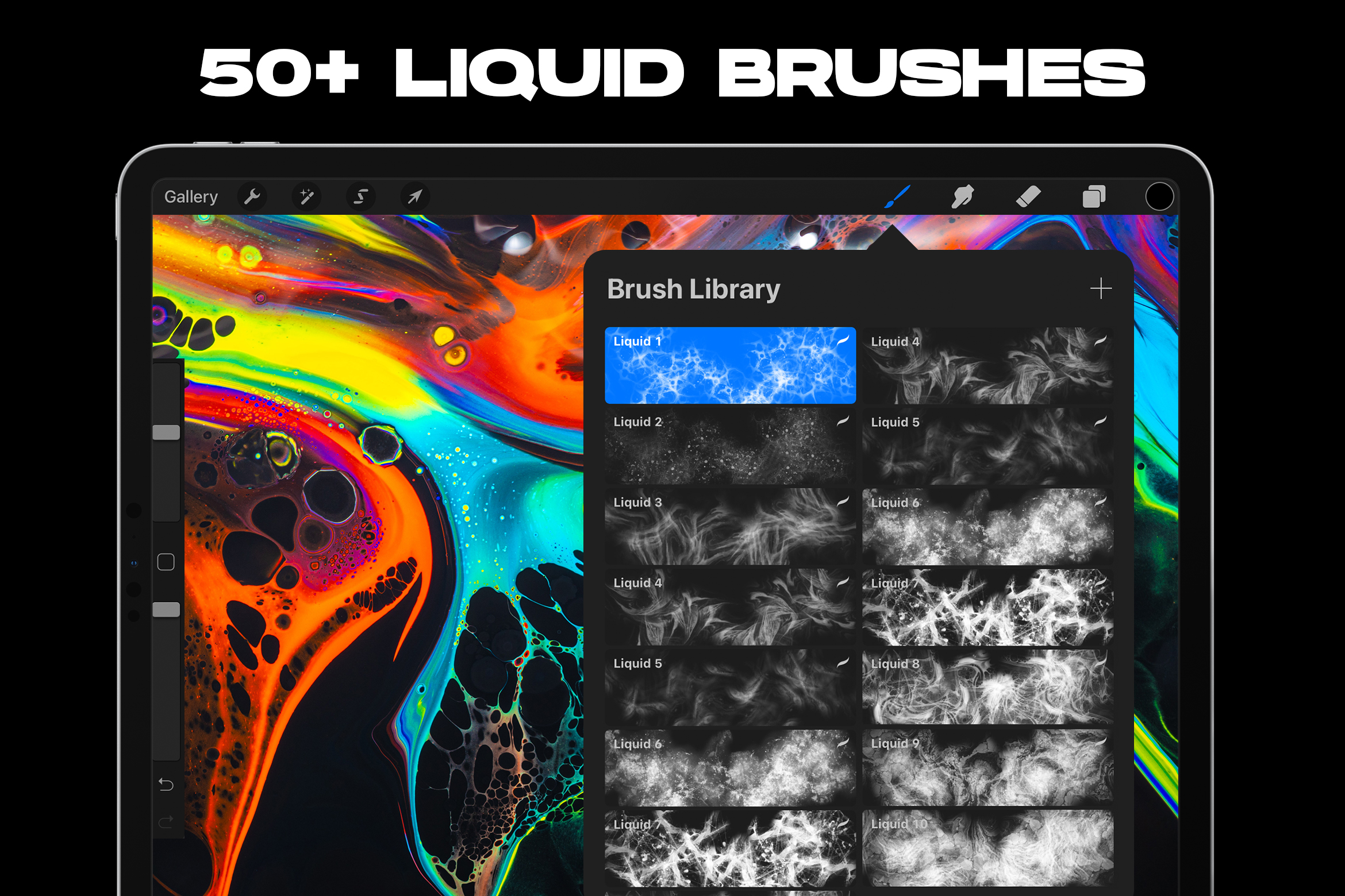 Procreate Liquid Brushes, Addons GraphicRiver
