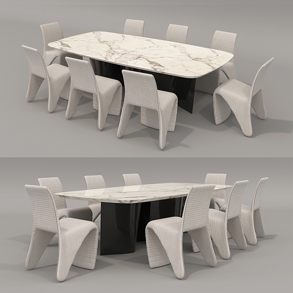 Contemporary Style Dining Table and Chairs