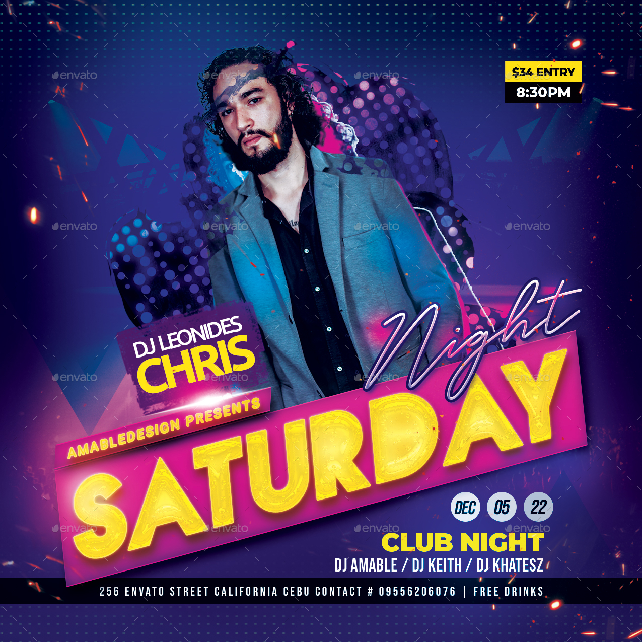 Club Party Flyer/Poster, Print Templates | GraphicRiver