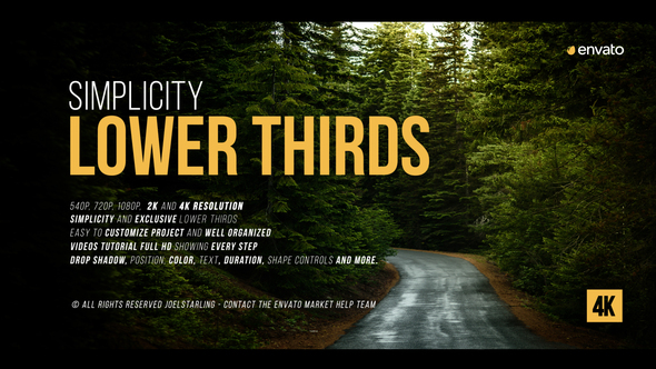 Simplicity Lower Thirds Video Displays template preview