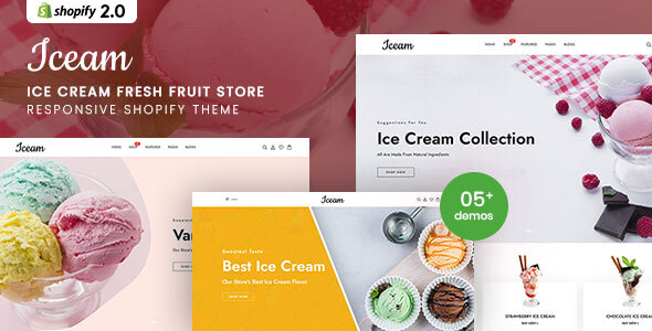 Iceam – Ice Cream Shop Responsive Shopify Theme