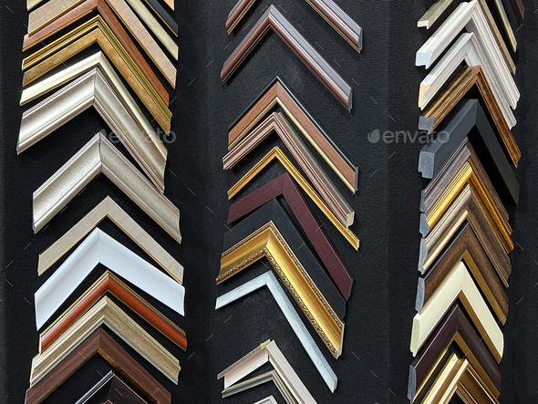 wooden frame samples for pictures or paintings