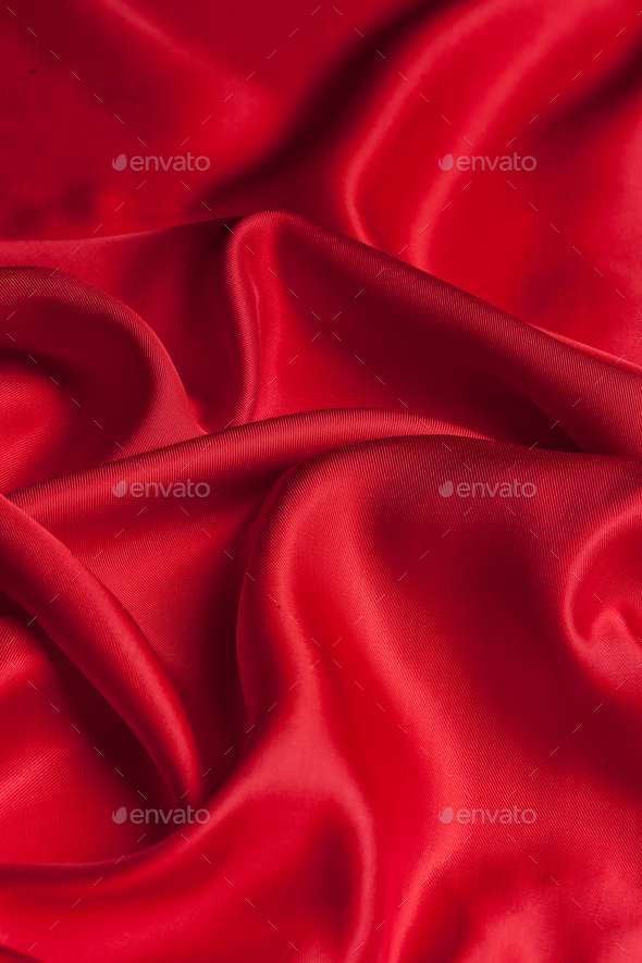 Red cloth waves background texture Stock Photo by FabrikaPhoto