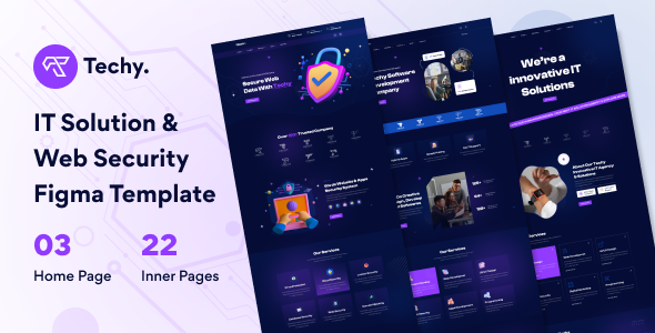 Techy - IT Solution & Web Security Figma Template