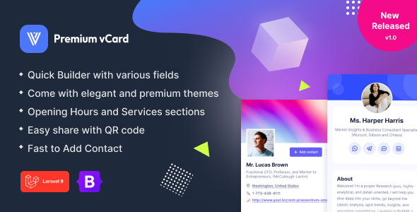 Premium vCard / Resume / CV / Portfolio / Digital Business Card