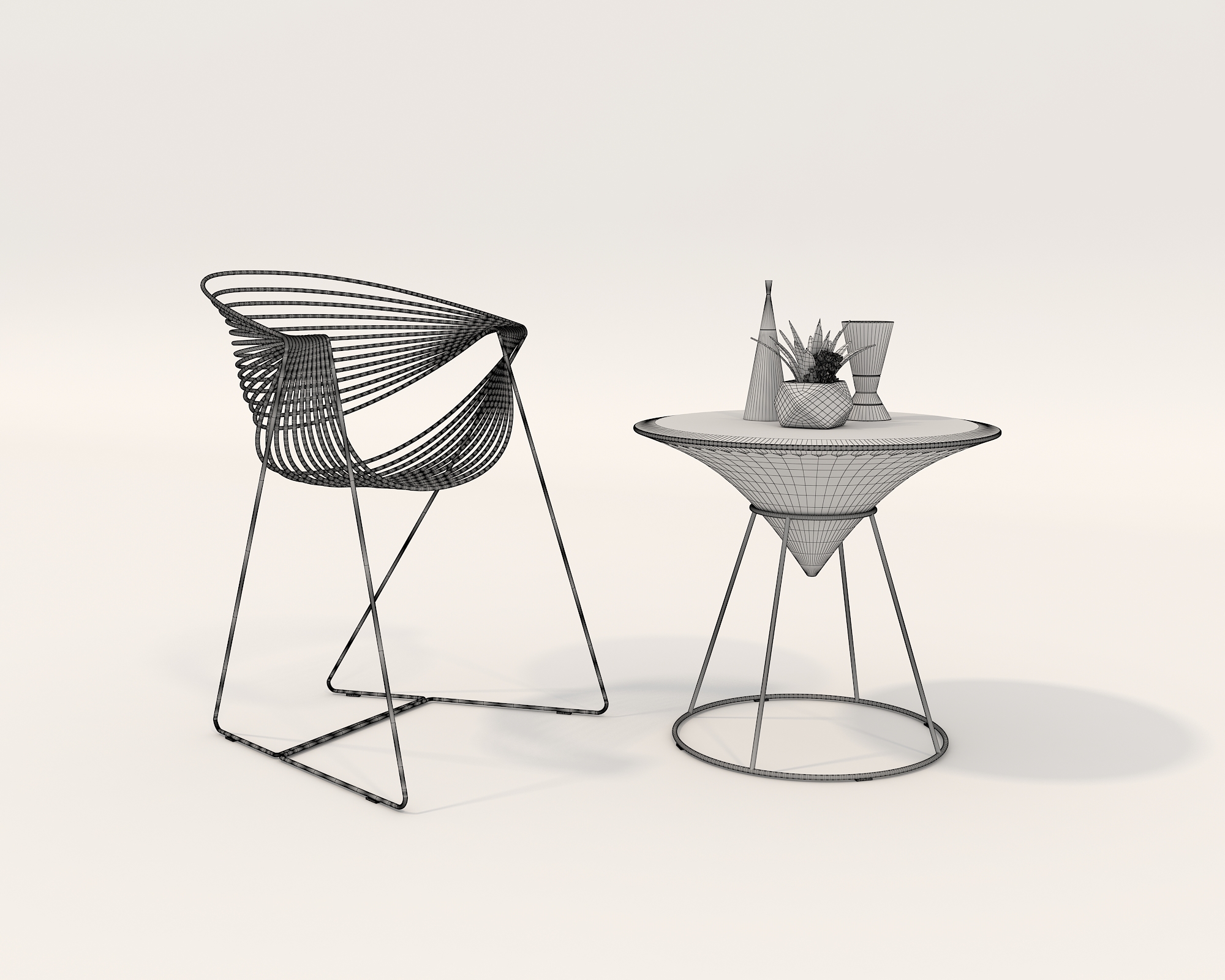 Contemporary Design Table and Chair Set 19 by nhattuankts 3DOcean