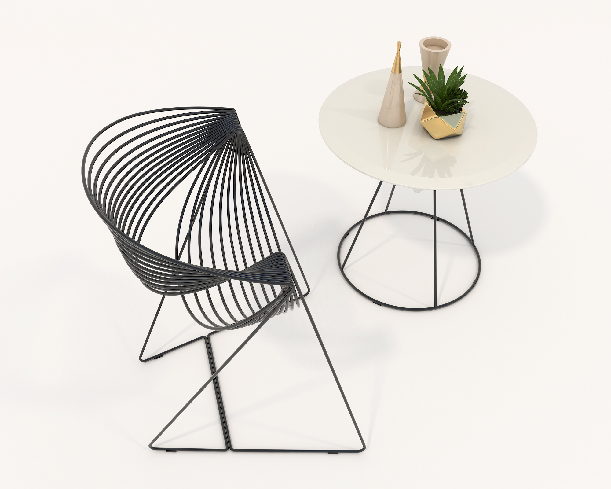 Contemporary Design Table and Chair Set 19 by nhattuankts 3DOcean