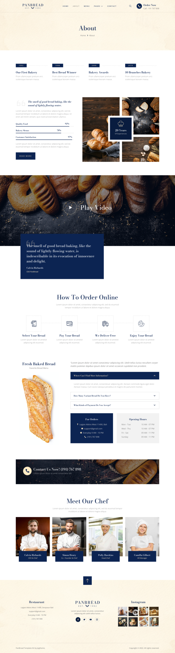 Panbread ? Fresh Bakery & Pastry Elementor Template Kit