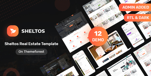 Sheltos - Real Estate HTML Template + Admin Template + Email Template