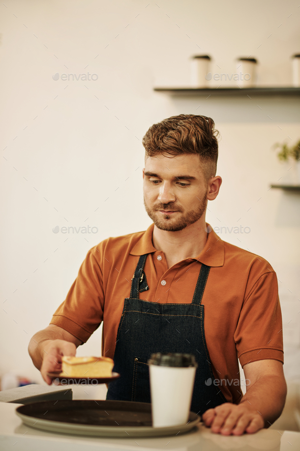 Coffeeshop Barista Serving Food Stock Photo by DragonImages | PhotoDune