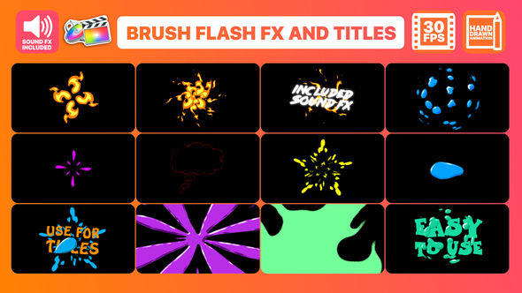 Brush Flash FX Pack And Titles for FCPX