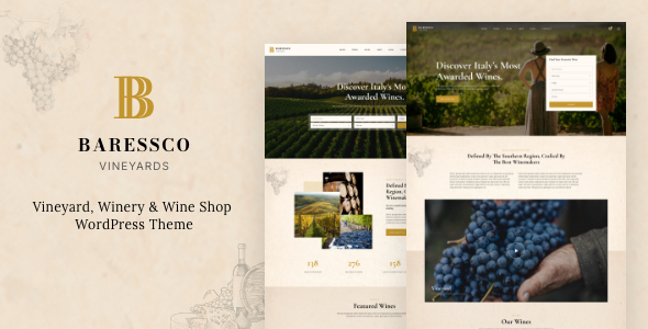 Baressco – Wine, Vineyard & Winery WordPress Theme