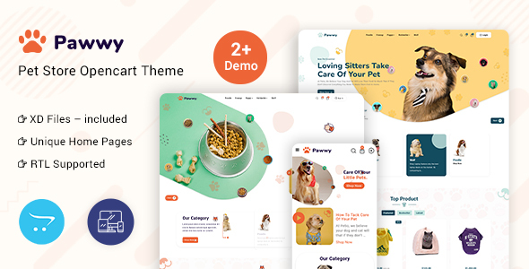 Pawwy – Pets, Birds & Dogs OpenCart Theme