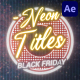 Black Friday Neon Titles for After Effects - VideoHive Item for Sale