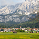 Beautilful green meadow and alpine village in spring, Austria - PhotoDune Item for Sale