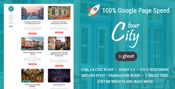 CityTour - Modern Blog for Ghost