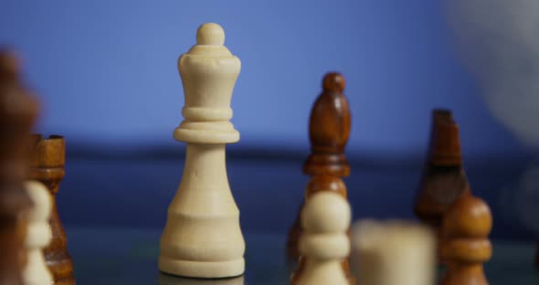 Moving Queen Chess Piece Through The Fog 51b