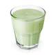 Glass of green kiwi y milkshake isolated on white. - PhotoDune Item for Sale