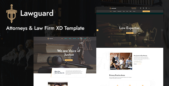 Lawguard - Lawyer and Law Firm XD Template