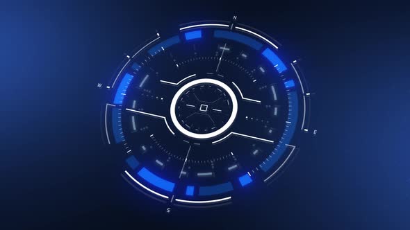 3D futuristic HUD concept looped animation