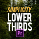 Simplicity Lower Thirds for Premiere - VideoHive Item for Sale