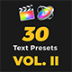 Text Presets Vol II For Final Cut Pro X - VideoHive Item for Sale