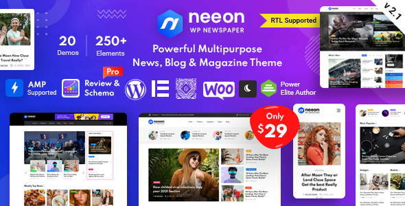 Exceptional Neeon - WordPress News Magazine Theme