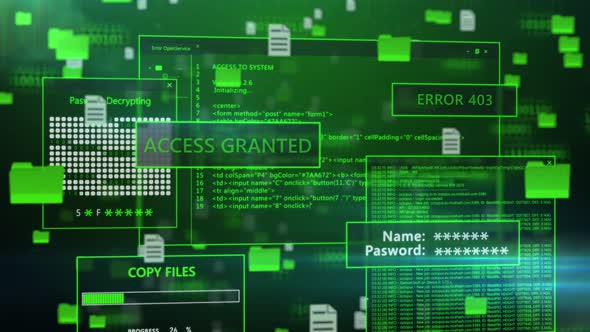 Technology Interface Computer Data Screen Display Animation, Motion ...