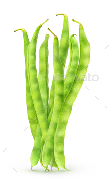 Isolated bundle of green beans