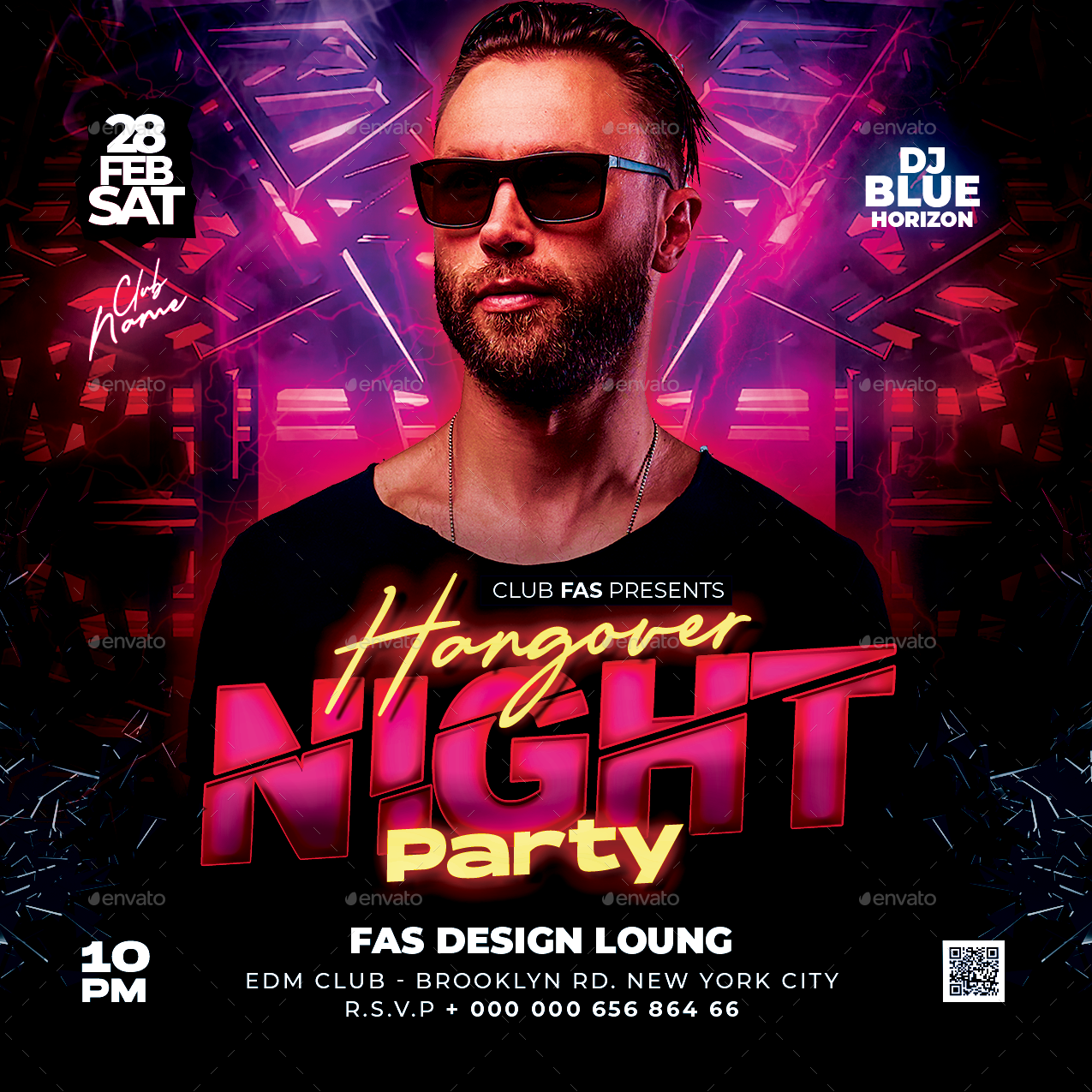 Night Party Flyer, Print Templates | GraphicRiver