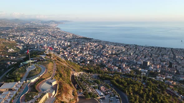 Aerial View Alanya Turkey  Resort Town Seashore alt