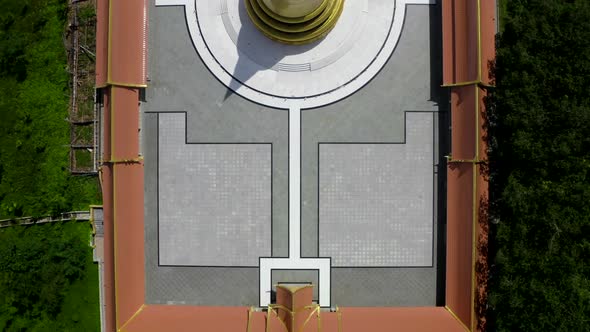 Aerial View of Wat Boonyawad and Wat Boonyawas in Chon Buri Thailand alt