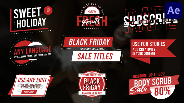 Black Friday Titles for After Effects