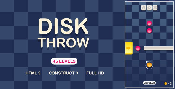 Disk Throw - HTML5 Game (Construct3)