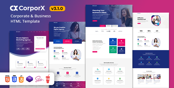 Incredible CorporX - Corporate and Business HTML Template