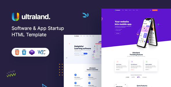Ultraland – Software & App Startup HTML template