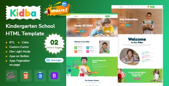 Fabulous Education Online School for Kids | Online School Education HTML - Kidba