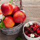 Ripe red apples and cherry - PhotoDune Item for Sale