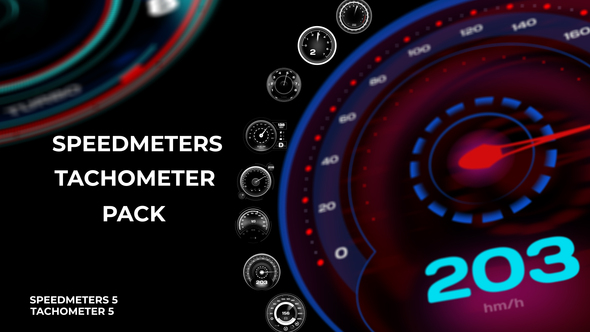 Speedometer Tachometer HUD PACK, After Effects Project Files | VideoHive