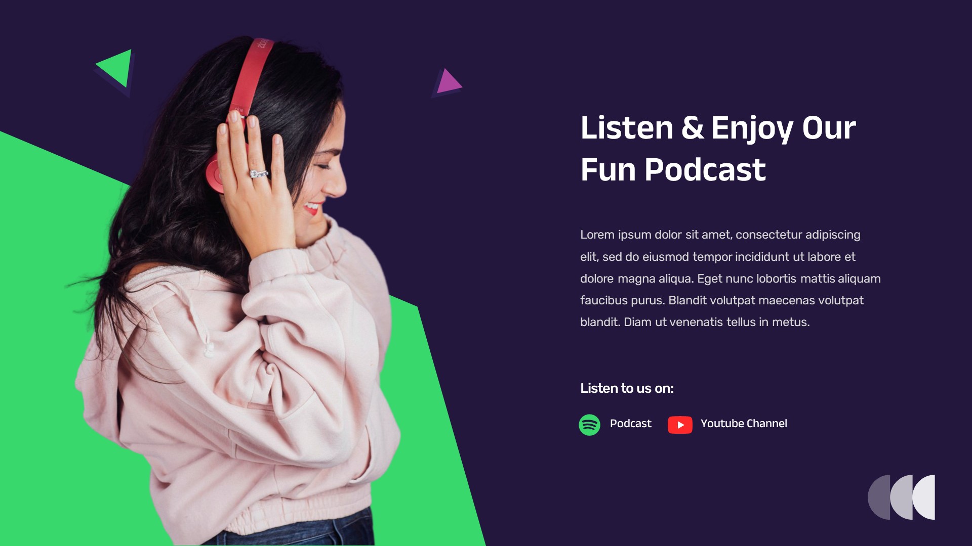 Podcast & Radio Station PowerPoint Template, Presentation Templates