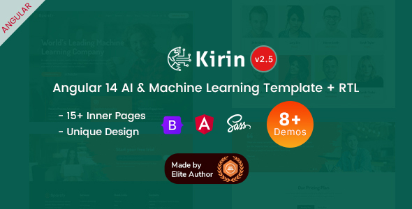 Exceptional Kirin - AI Machine Learning & Big Data Angular 14 Template