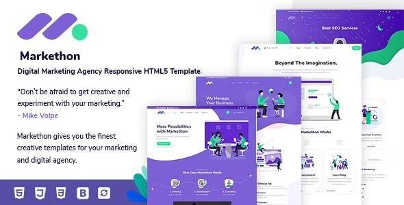 Lovely Markethon - Digital Marketing Agency Responsive HTML5 Template