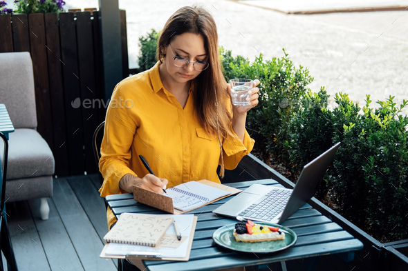 Time management for freelancers. Woman freelancer - Stock Photo - Images