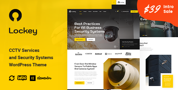 Lockey – CCTV and Security Systems WordPress Theme
